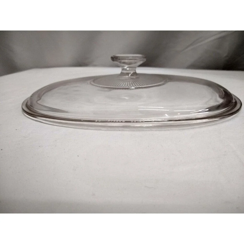 Vintage Pyrex Clear Oval Glass Replacement Lid DC1 1/2C-A #20 Made in the USA